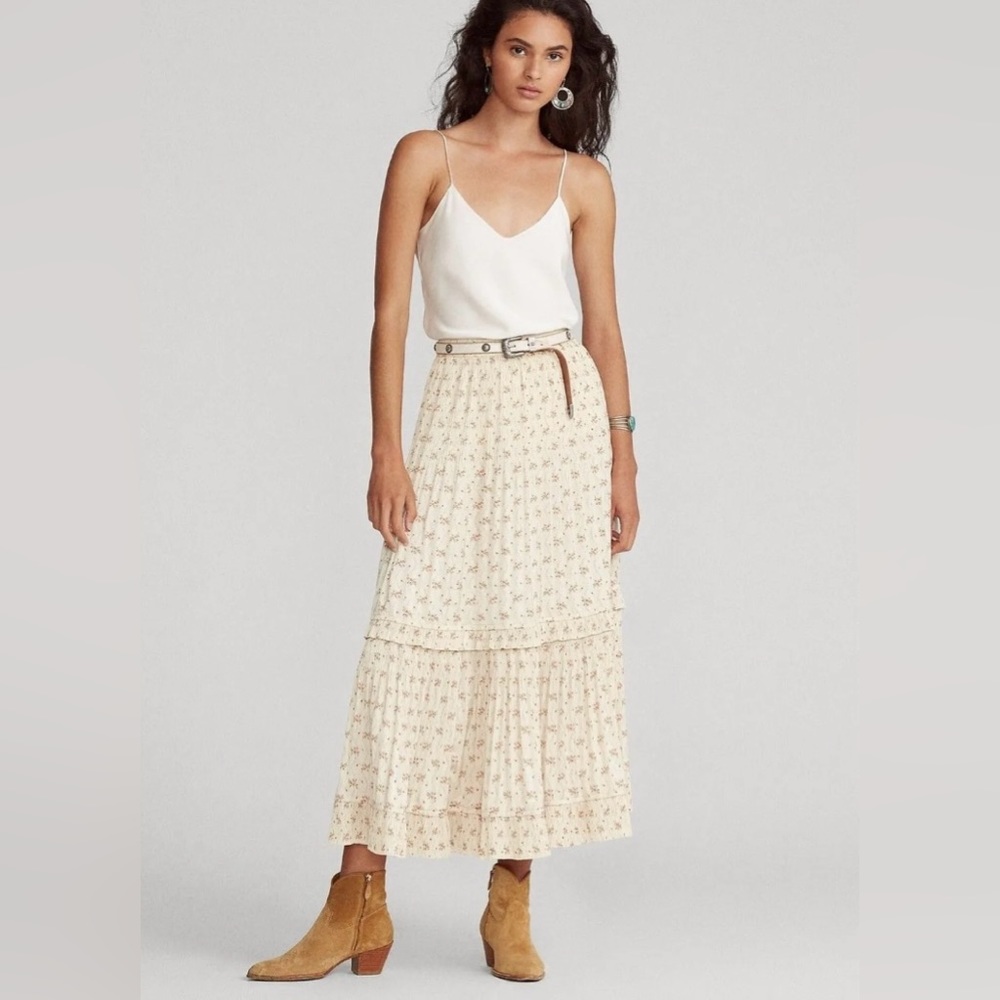 ralph lauren floral vine skirt